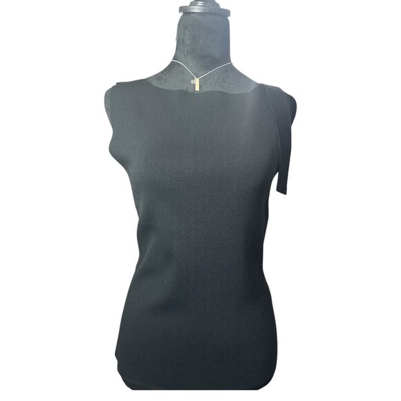 White House Black Market Tops - White House Black Market- Black Sleeveless Versatile Tank- Size Large- NWT